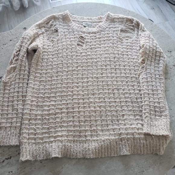 Hot & Delicious Slouchy Ripped Sweater - Picture 4 of 4